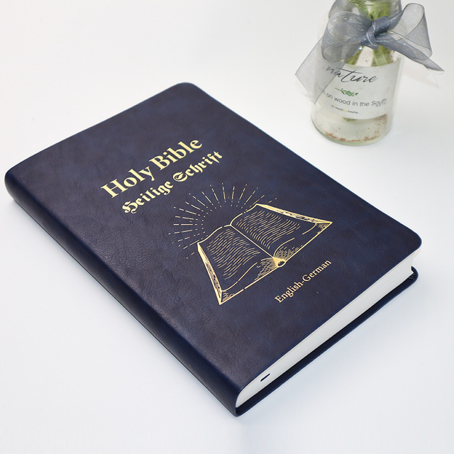 Manufacturer Wholesale Price Manufacturer Customized Softcover PU Leather Hot Stamping Full Color Large Size Holy Bible