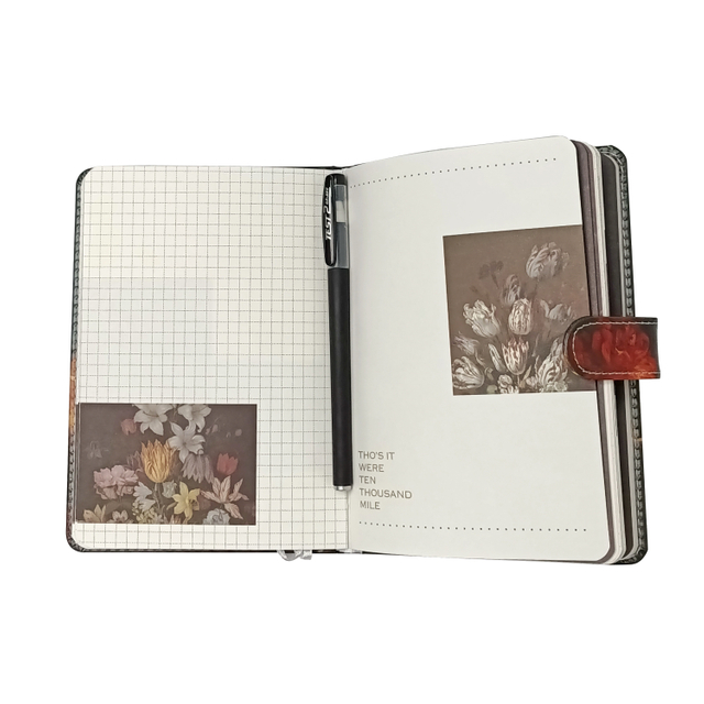 Factory Custom Printing Service Notebook Foil Stamping Pu Leather The First Printed Book in The World