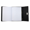 Personal Daily Black Notebook Printed Planner Diary Customized Leather Journal With Pen 