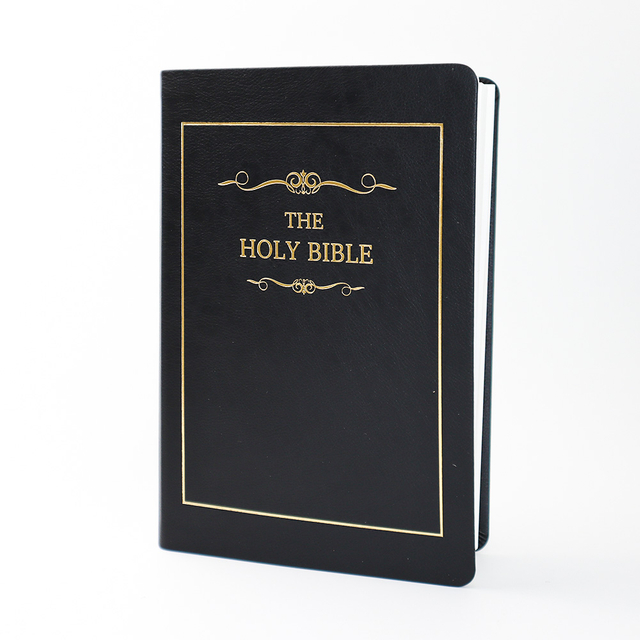 Factory High Quality Hot Selling Book Printing Factory Wholesale Price Designer Hardcover PU Leather Full Color Large French Large Print Bible