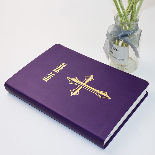 Supplier Printing Service Customized Wholesale Price Hot Stamping Full Color Soft PU Leather Cover Bible Journal