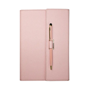 Custom Cover Personalized Pink Planner Journal With Pen Leather Notebook