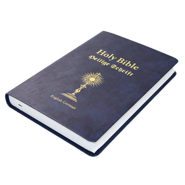 Factory High Quality Printing House Wholesale Price Customized Hardcover Hot Stamping PU Leather Silk Ribbon Bible Journal