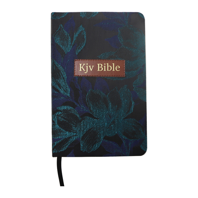 Customized Logo Study Hot Stamping PU Grey Card Cover 1960 Version Bible Book