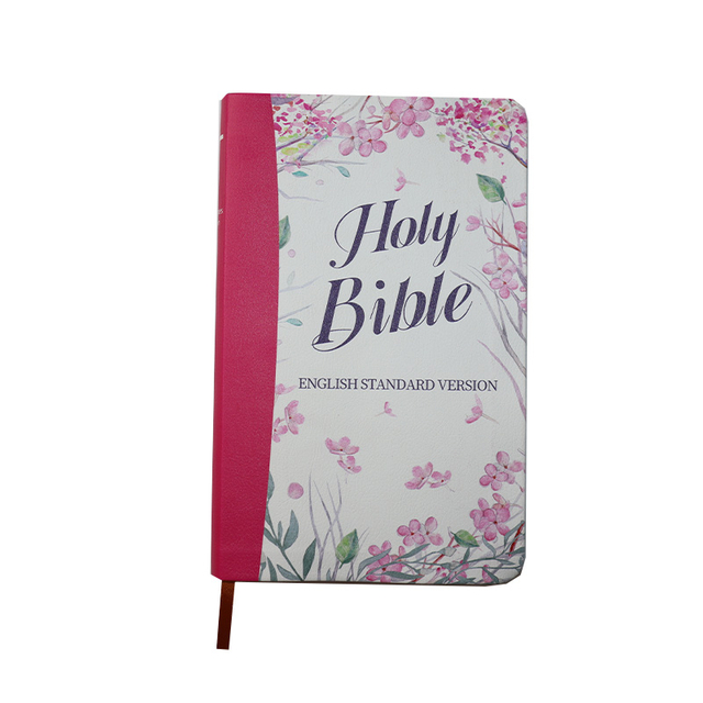 High Quality King James Standard Size Spanish Blue Leather Cover Pu Cross Holly Bible Pu Bible Book Cover