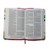 Manual Work Standard Size Holy Bible Yellow Pu Bible Book Cover Sewing Binding La Biblia For Girls