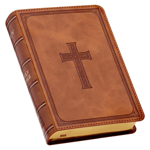 Brown Faux Leather Emboss Custom Size Language Supplier Holy Bible Printing Wholesale Bible Factory Creative