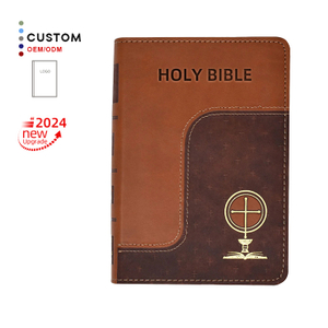 New Design PU Leather Cover Hardcover Printing New Living Translation Study Bible Large Print