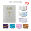 2024 New Design PU Leather Book Printing House Customized Big Letter Bible Online