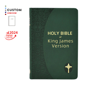 Custom High Level Popular Fashion Soft PU Leather Cover Embossing Nkjv Journaling Bible Large Print