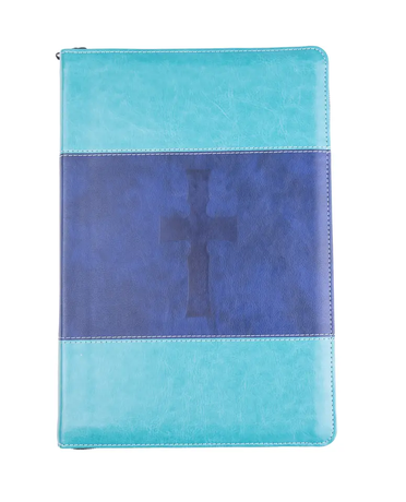 Best Selling Book Leather Cover Printing Service Customized Zipper Bibles Large Print Study