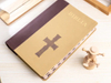 New Design Book Premium Leather Holy Bible Brown Leather Bible Christian Bible Printing