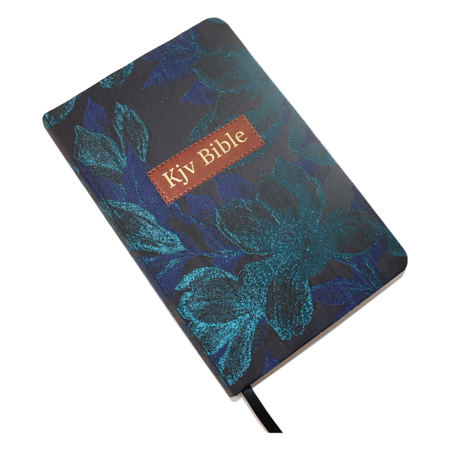 Customized Logo Study Hot Stamping PU Grey Card Cover 1960 Version Bible Book