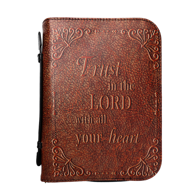 Wholesale Folder Pen Bag Packet Custom PU Leather Bible Cover With Zipper