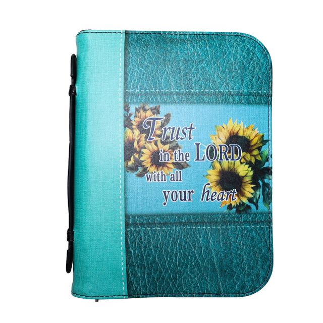 Personalized Bible Bag Custom Printed Pu Leather Book Cover Handmade Leather Holy Bible Covers