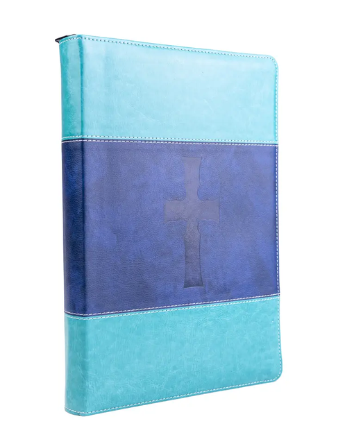 Best Selling Book Leather Cover Printing Service Customized Zipper PU Leather Silk Ribbon Sewing Binding Holy Bible