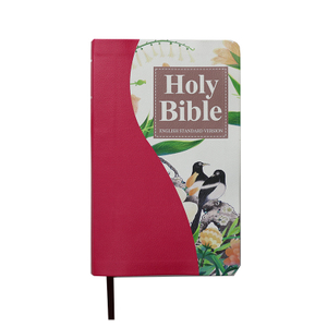 Manual Work Standard Size Holy Bible Yellow Pu Bible Book Cover Sewing Binding La Biblia For Girls